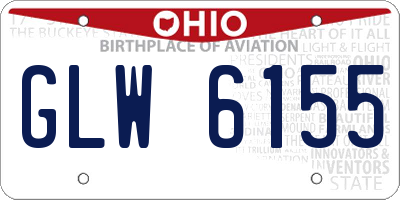 OH license plate GLW6155