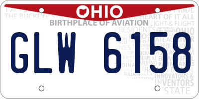 OH license plate GLW6158