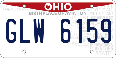 OH license plate GLW6159