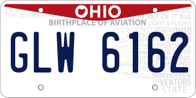OH license plate GLW6162
