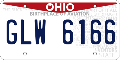 OH license plate GLW6166