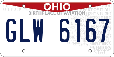OH license plate GLW6167