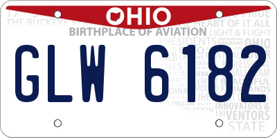 OH license plate GLW6182