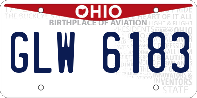 OH license plate GLW6183