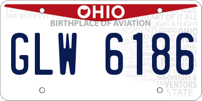 OH license plate GLW6186