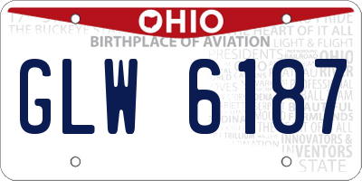 OH license plate GLW6187