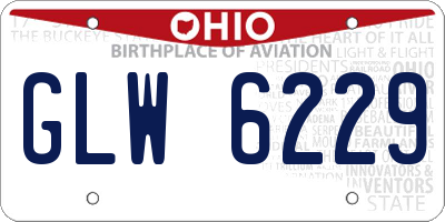 OH license plate GLW6229