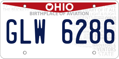 OH license plate GLW6286
