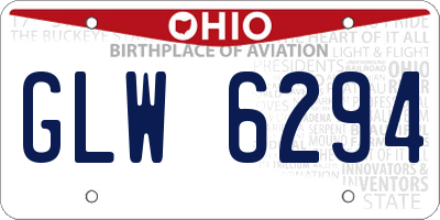 OH license plate GLW6294