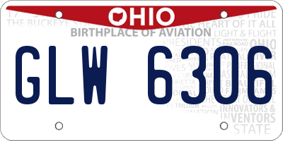 OH license plate GLW6306