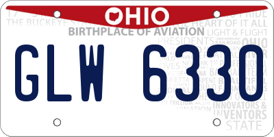 OH license plate GLW6330