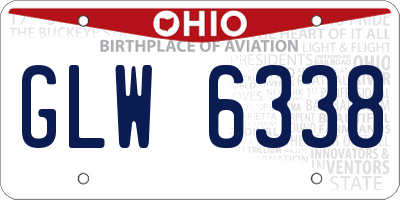 OH license plate GLW6338