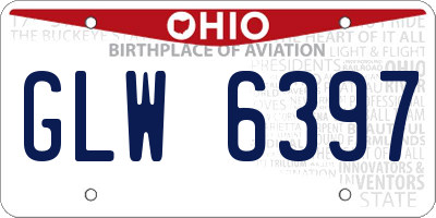 OH license plate GLW6397