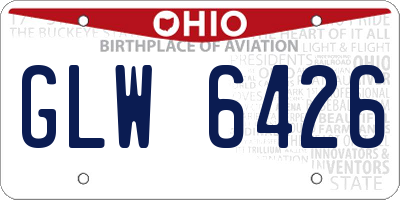 OH license plate GLW6426