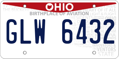 OH license plate GLW6432