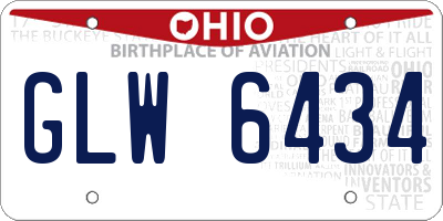 OH license plate GLW6434