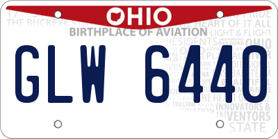 OH license plate GLW6440