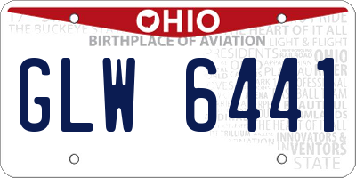 OH license plate GLW6441