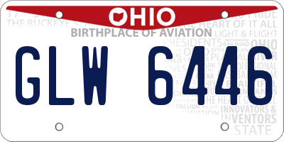 OH license plate GLW6446