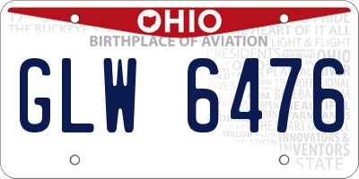 OH license plate GLW6476