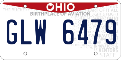 OH license plate GLW6479