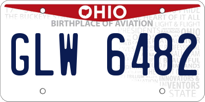 OH license plate GLW6482