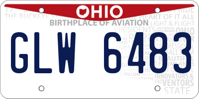 OH license plate GLW6483