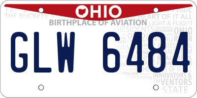 OH license plate GLW6484