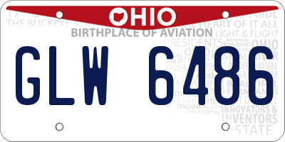 OH license plate GLW6486