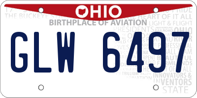 OH license plate GLW6497