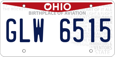 OH license plate GLW6515
