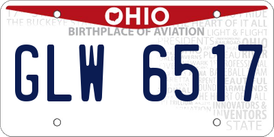 OH license plate GLW6517