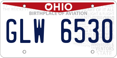 OH license plate GLW6530