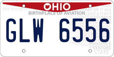 OH license plate GLW6556