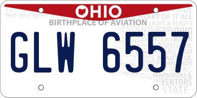 OH license plate GLW6557