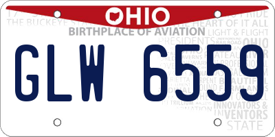 OH license plate GLW6559