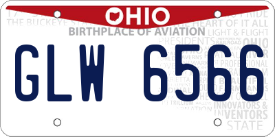 OH license plate GLW6566
