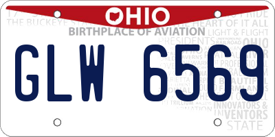 OH license plate GLW6569
