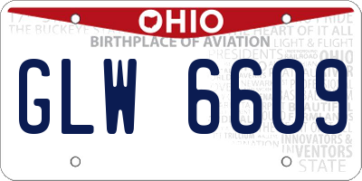 OH license plate GLW6609