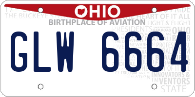 OH license plate GLW6664