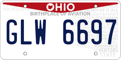 OH license plate GLW6697