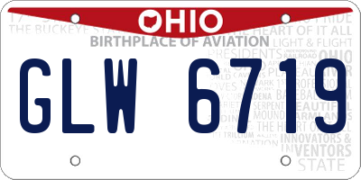 OH license plate GLW6719
