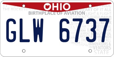 OH license plate GLW6737