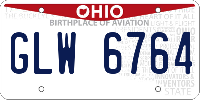 OH license plate GLW6764