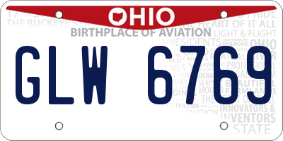 OH license plate GLW6769