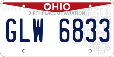 OH license plate GLW6833