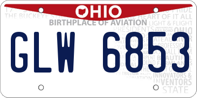 OH license plate GLW6853
