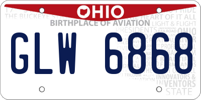 OH license plate GLW6868
