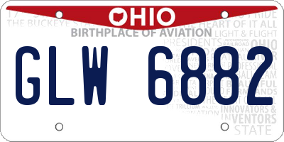 OH license plate GLW6882