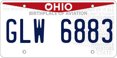 OH license plate GLW6883